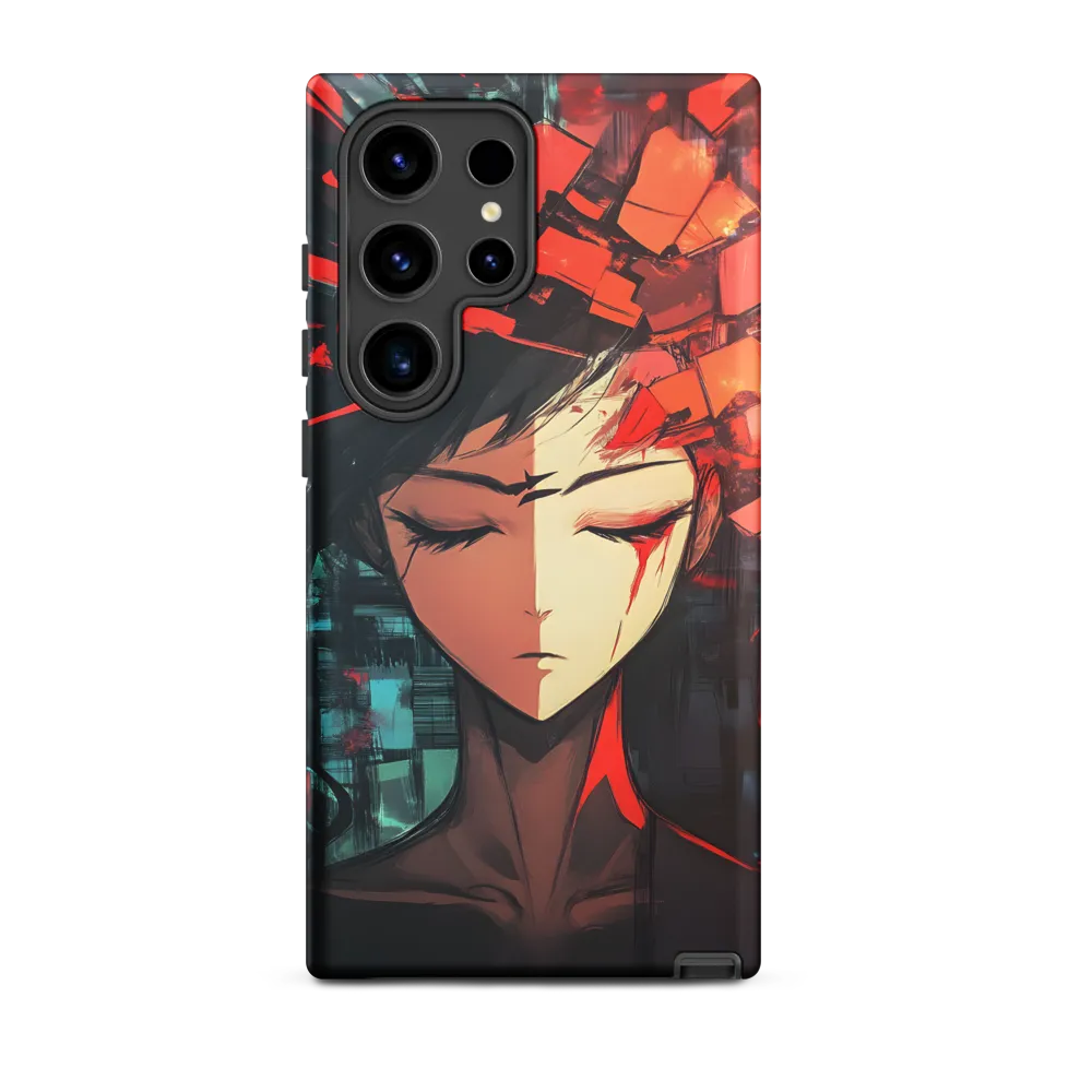 Fragmented Mind: The Silent Struggle | Phone Case |  S24 Ultra | Tough Case | Matte