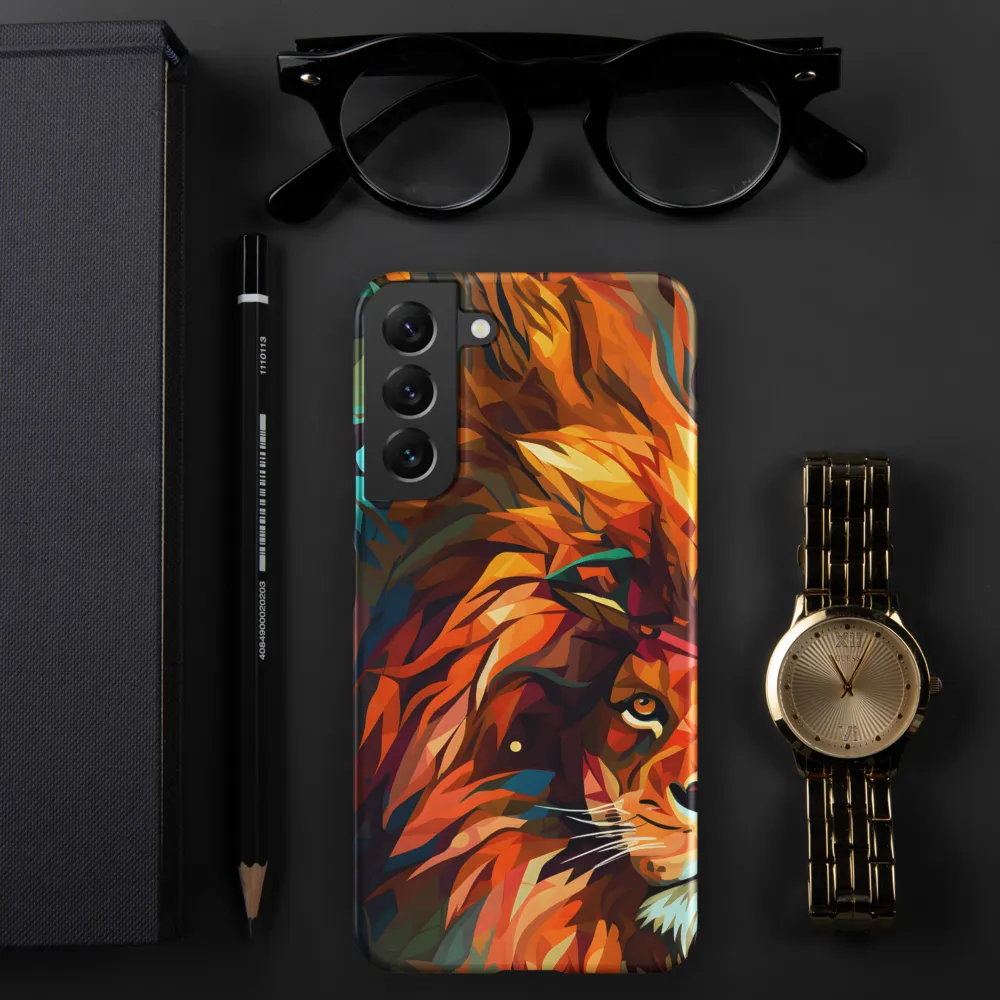 Majestic Gaze: The Polygonal Lion
