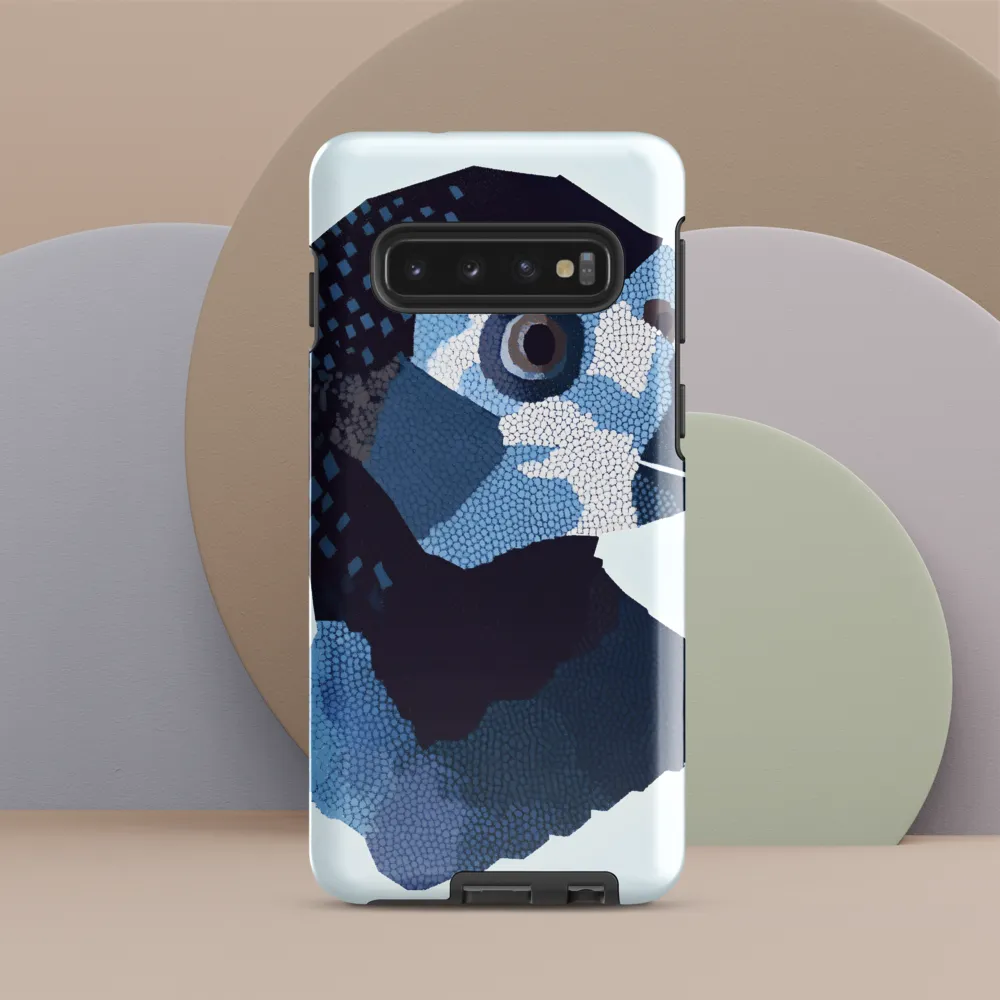 Abstract Avian Portrait in Blue