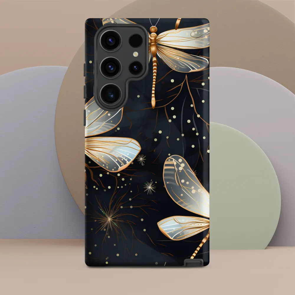 Ethereal Dance: Dragonflies in a Midnight Garden