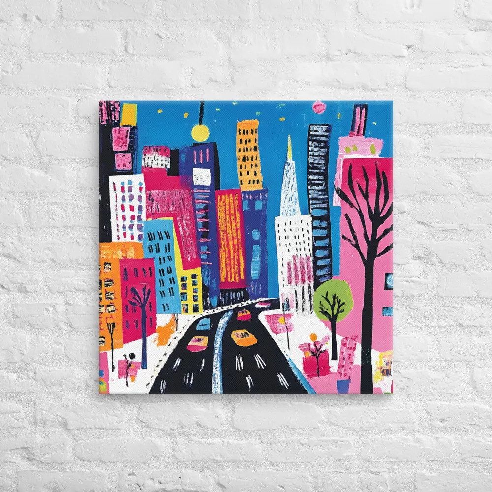 City Dreams in Vibrant Hues | Canvas | 28″×28″