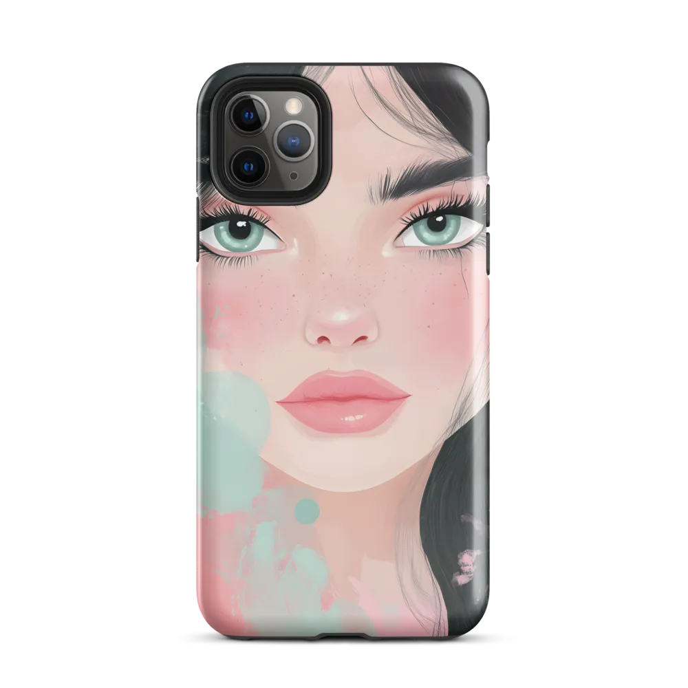 Dreamy Serenity: Portrait of a Young Woman | Phone Case |  11 Pro Max | Tough Case | Glossy