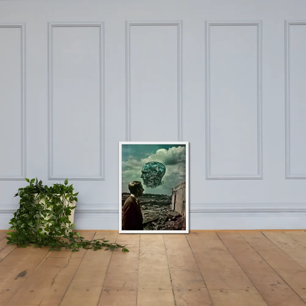 Ethereal Reflections: Identity in a Fragmented World | Poster with White Frame | 18″×24″
