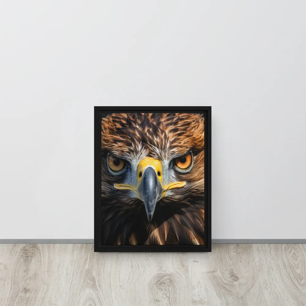 The Intensity of the Eagle | Canvas with Black Frame | 11″×14″