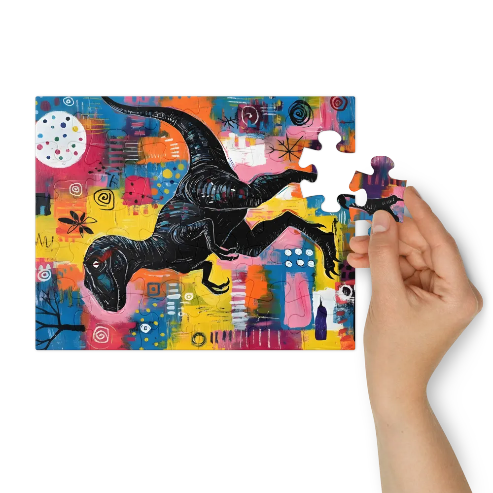 Chromatic Raptor 
 Jigsaw Puzzle in Tin Box