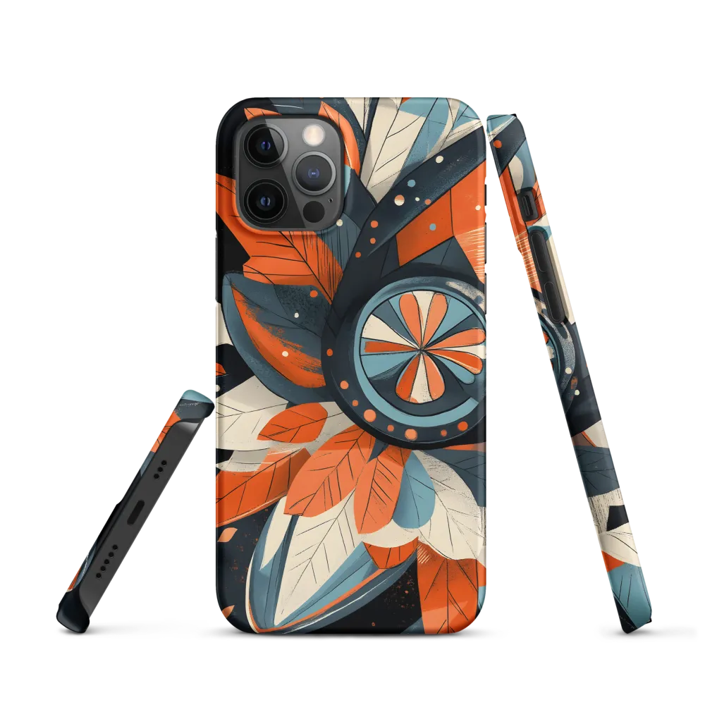 Floral Symphony in Orange and Teal