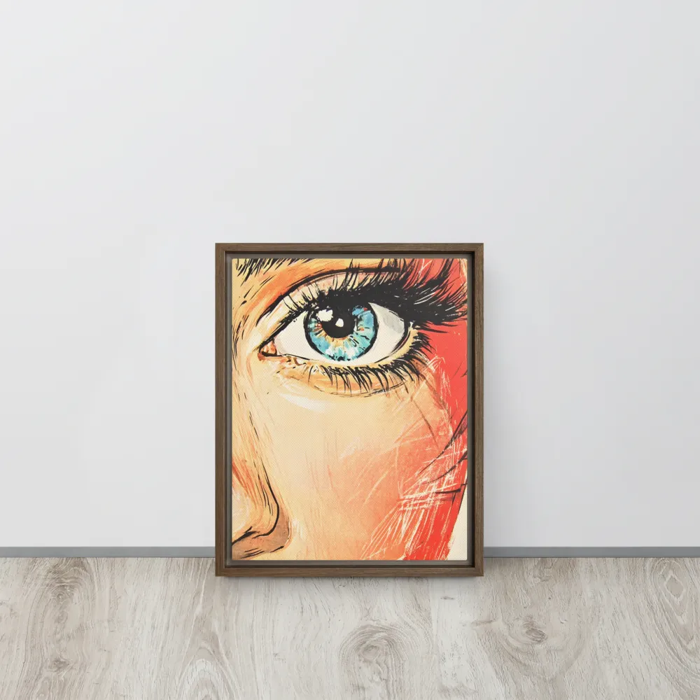 Gaze of Emotion | Canvas with Brown Frame | 11″×14″
