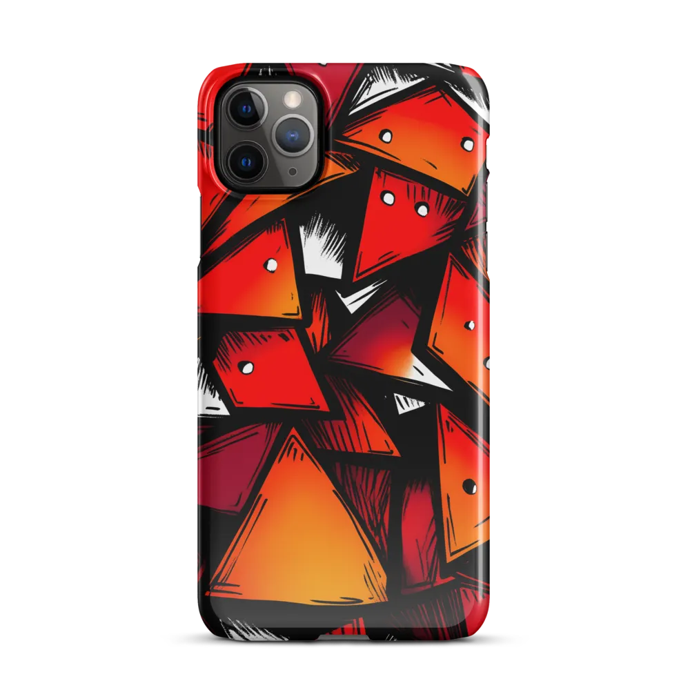 Dynamic Geometry of Red and Orange | Phone Case |  11 Pro Max | Snap Case | Glossy