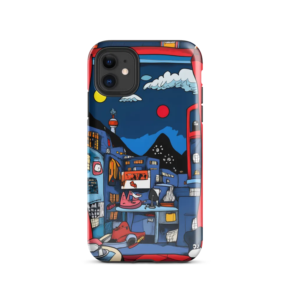 Whimsical Cityscape at Night