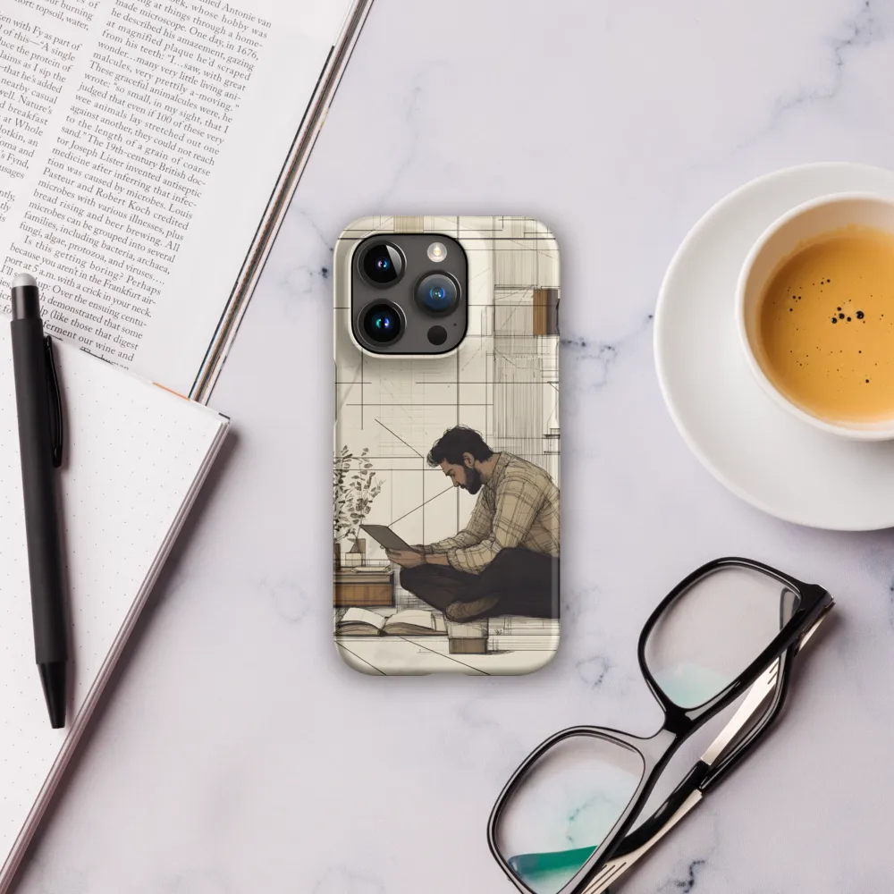 Quiet Reflections in Line | Phone Case |  15 Pro | Snap Case | Matte
