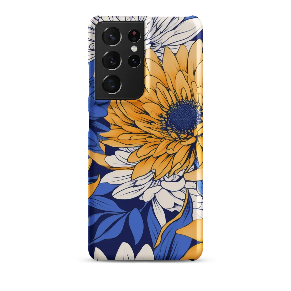 Floral Harmony in Blue and Yellow