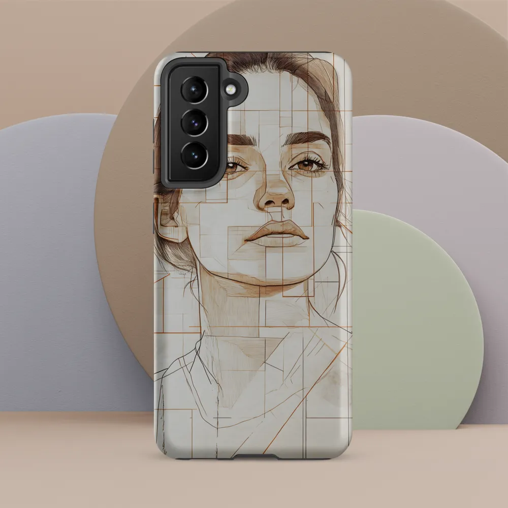 Geometric Serenity: A Minimalist Portrait