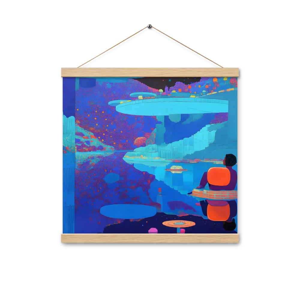 Reflections of Serenity | Poster With Oak Wood Hanger | 16″×16″