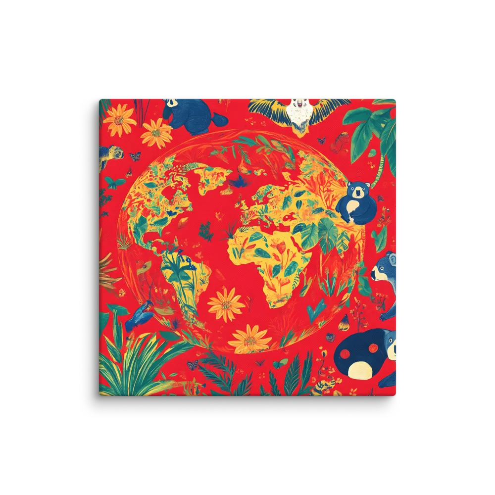 Celebration of Life on Earth | Canvas | 30″×30″