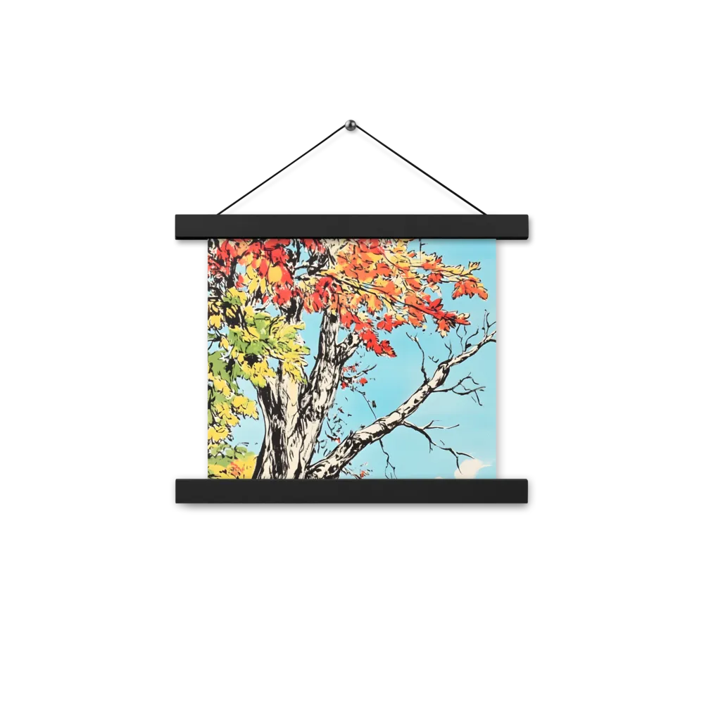 Autumn's Embrace | Poster With Black Wood Hanger | 10″×10″