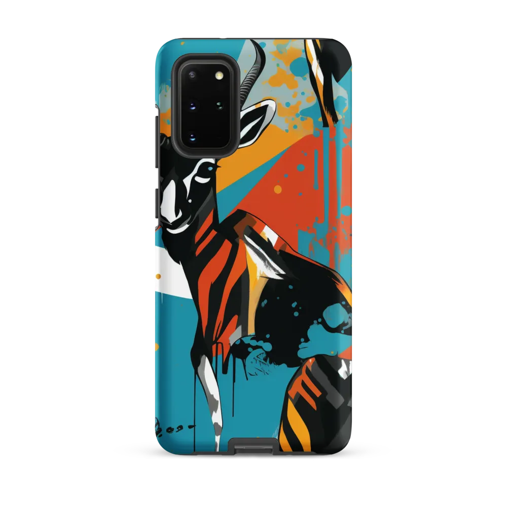 Dynamic Antelope in Vivid Abstract