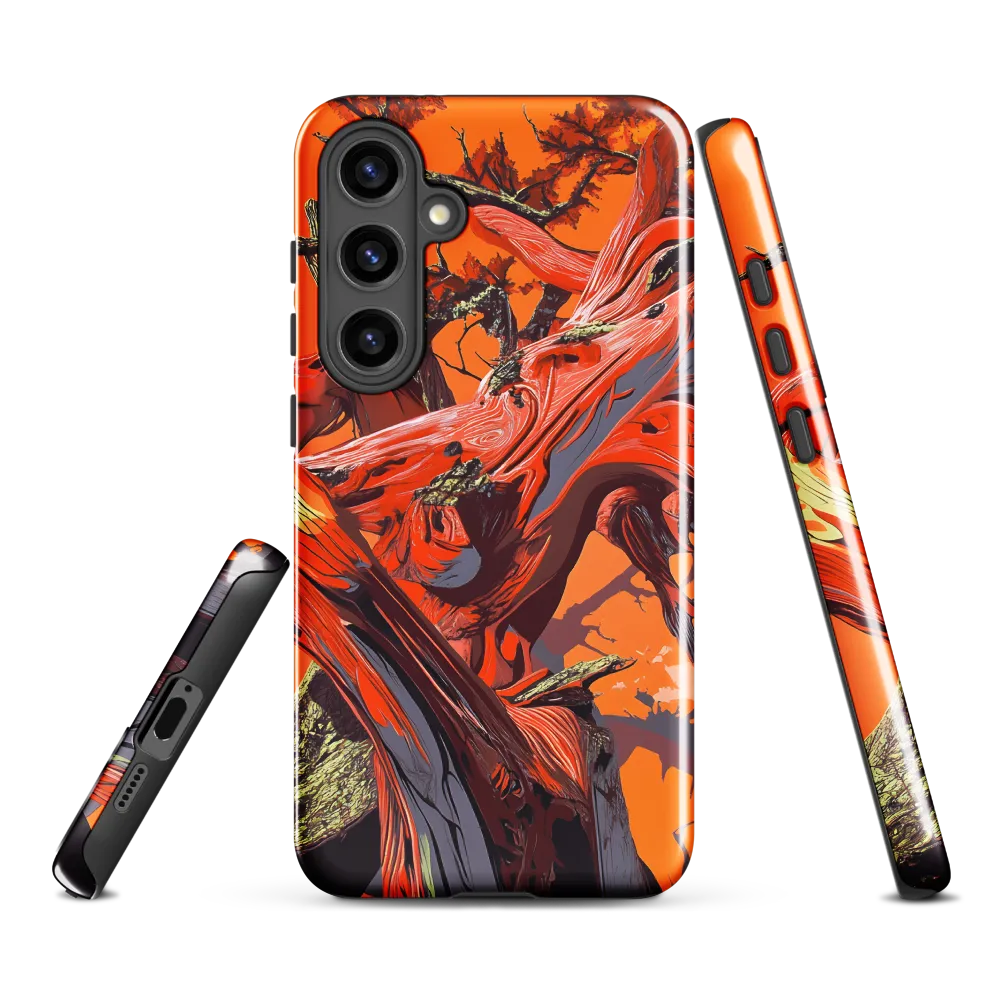 Life in Motion: An Abstract Tree | Phone Case |  S24 Plus | Tough Case | Glossy