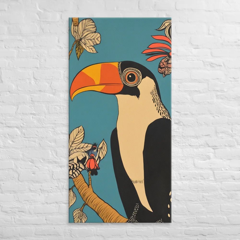 Tropical Majesty: The Toucan at Rest | Canvas | 30″×60″