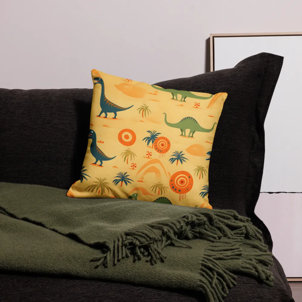 Prehistoric Playtime | Pillow Case | 18″×18″