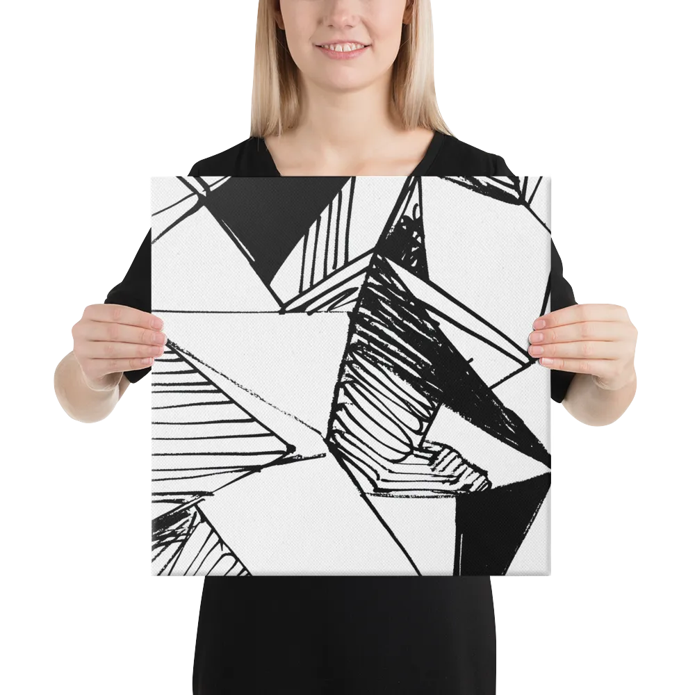 Dynamic Geometry in Ink | Canvas | 16″×16″