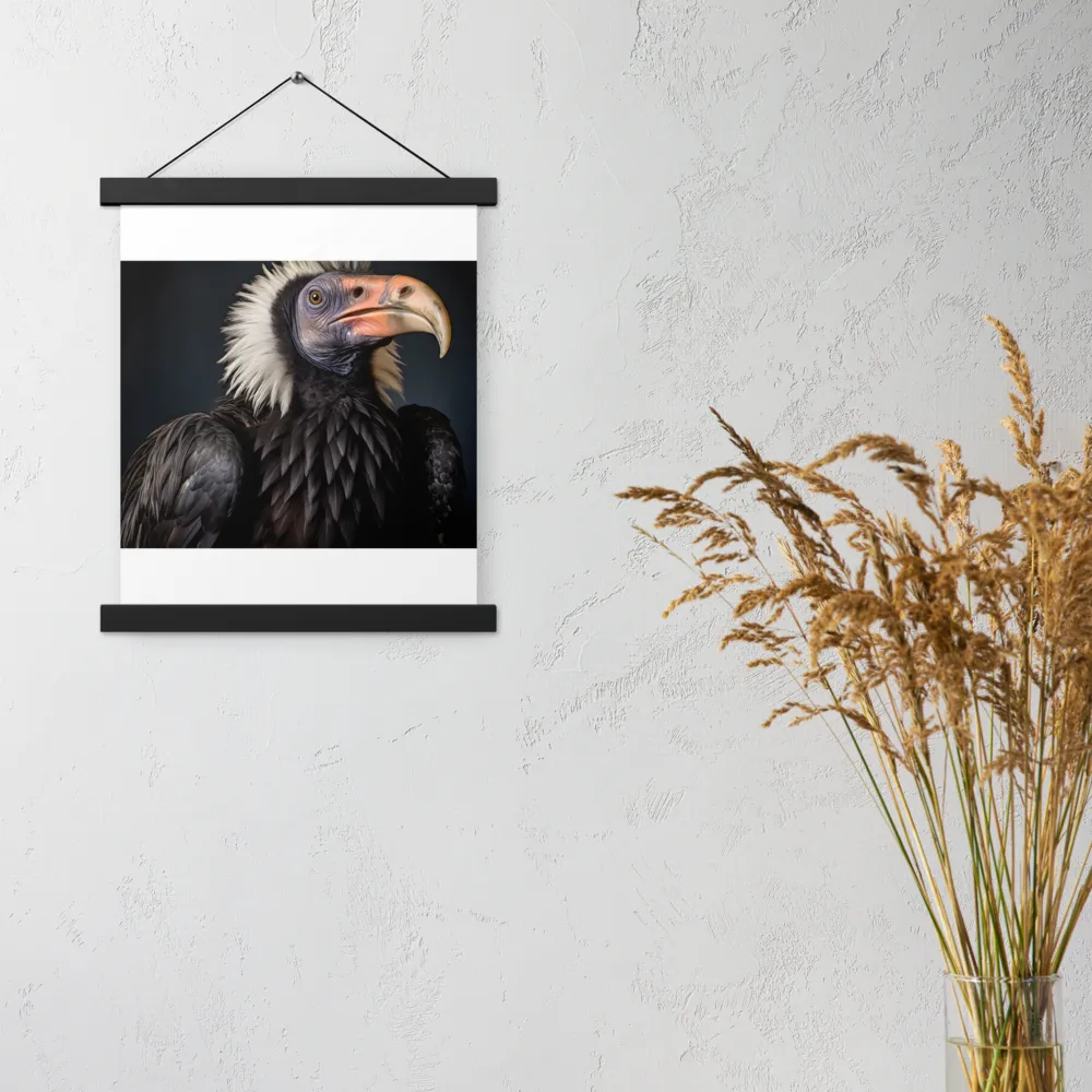 Majestic Vulture Portrait | Poster With Black Wood Hanger | 11″×14″