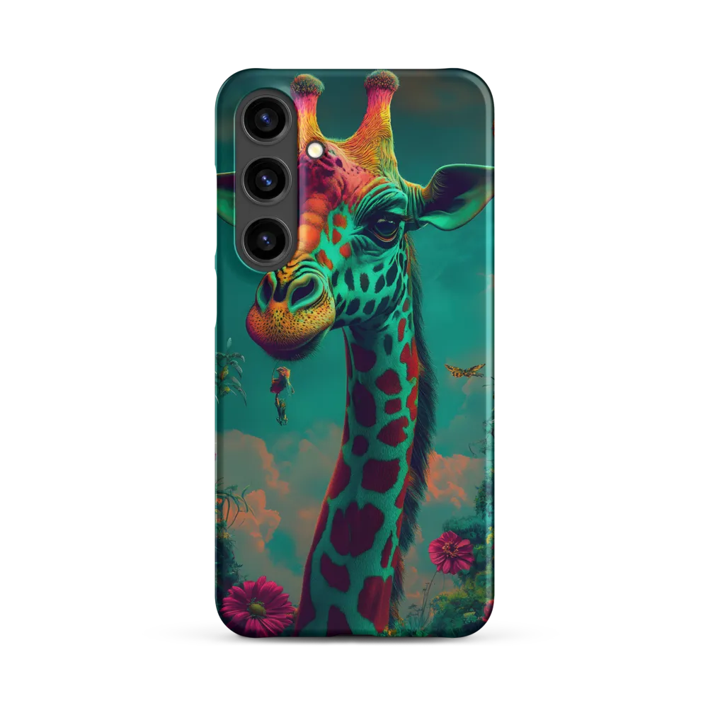 Whimsical Giraffe Among Blossoms