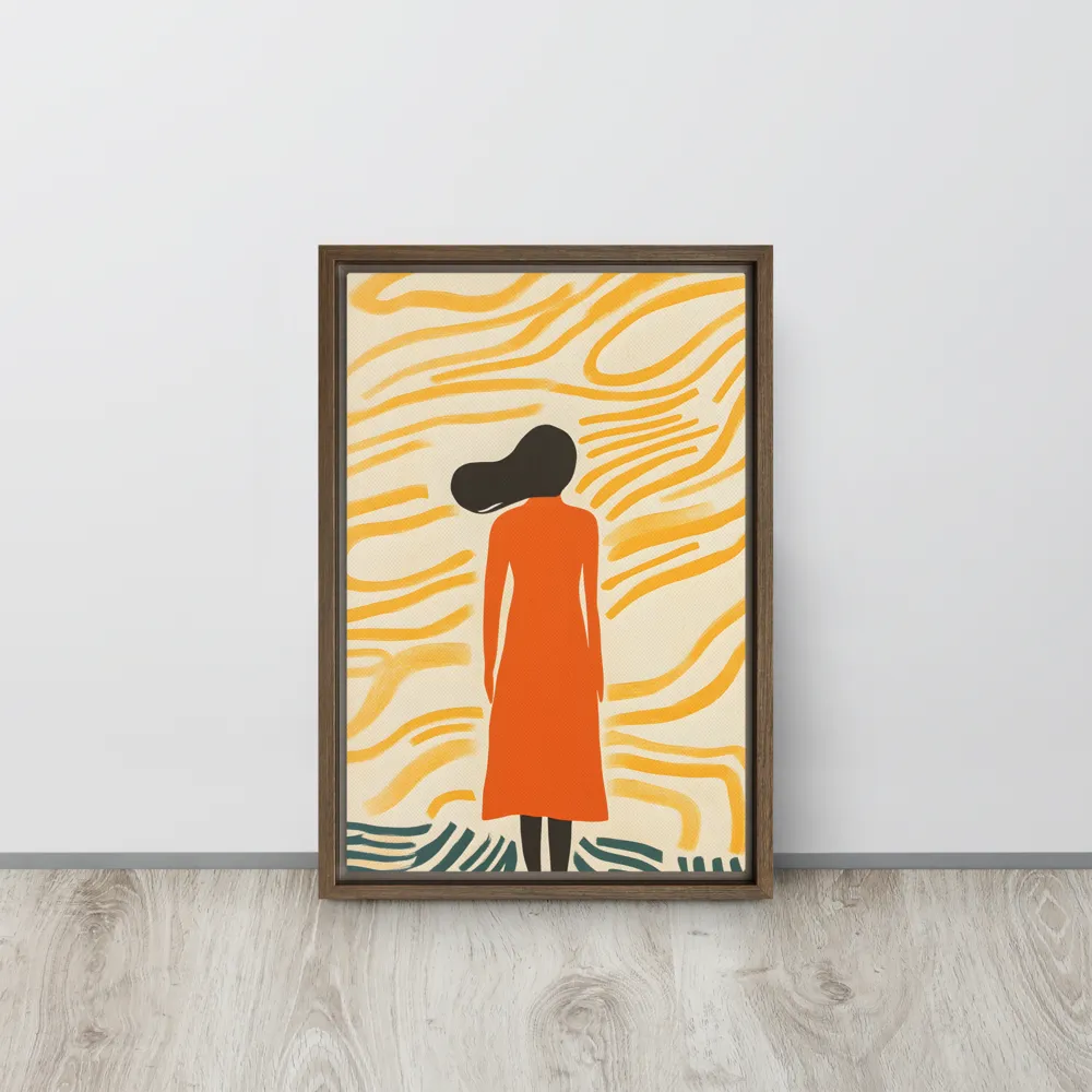 Connection to Serenity | Canvas with Brown Frame | 12″×18″