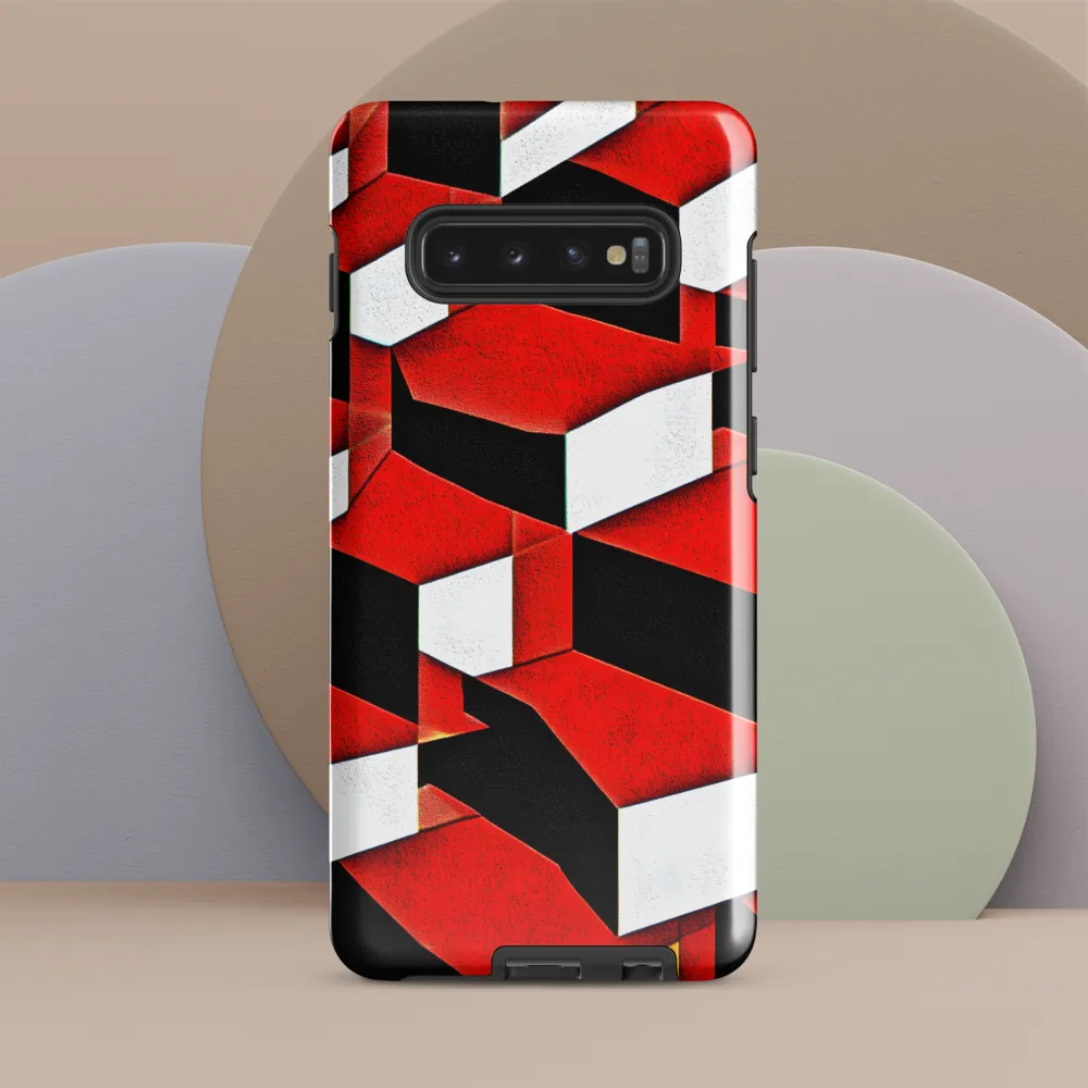 Dynamic Geometric Interplay | Phone Case |  S10 Plus | Tough Case | Glossy