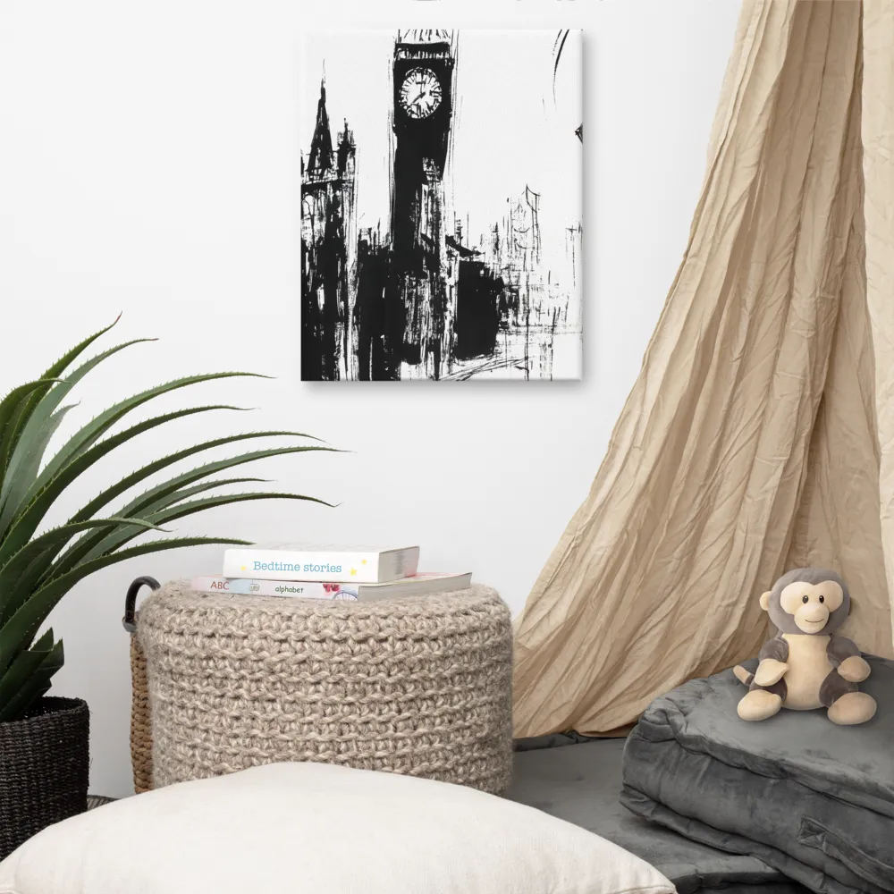 Clock Tower in Motion | Canvas | 16″×20″