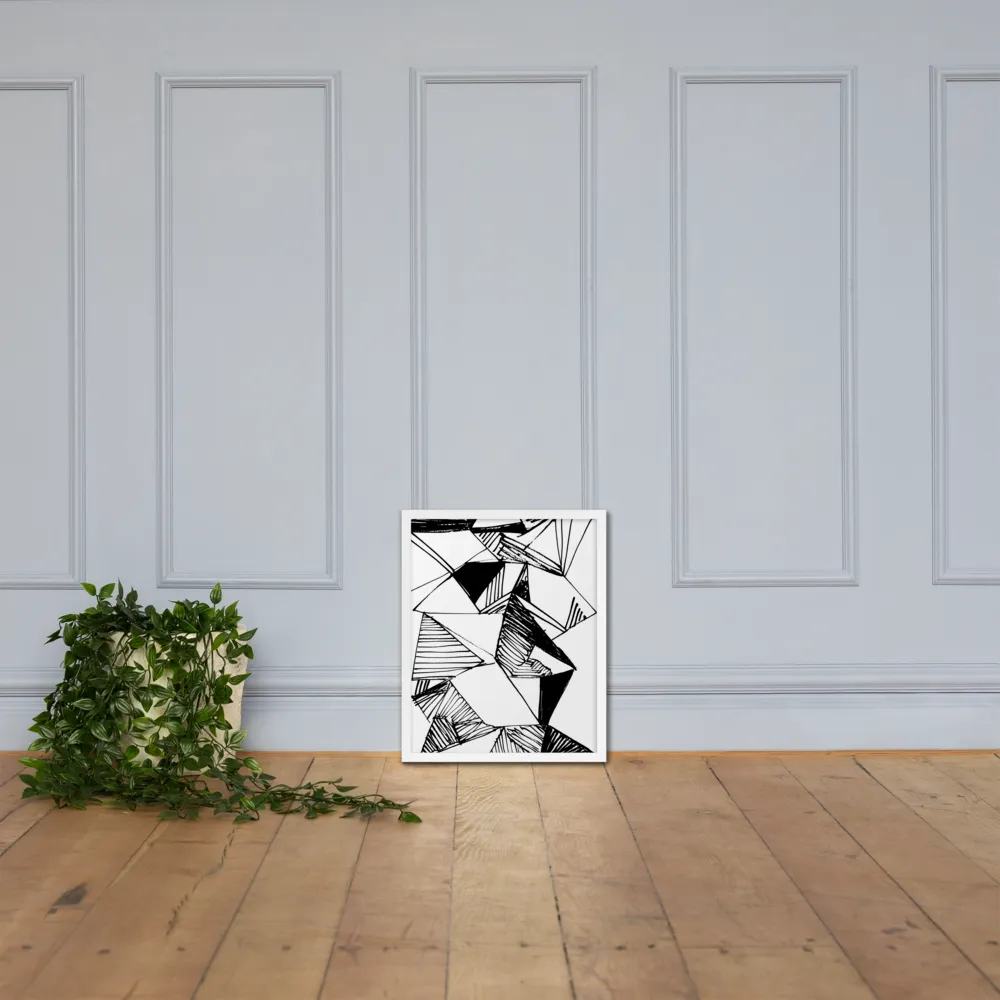 Dynamic Geometry in Ink | Poster with White Frame | 16″×20″