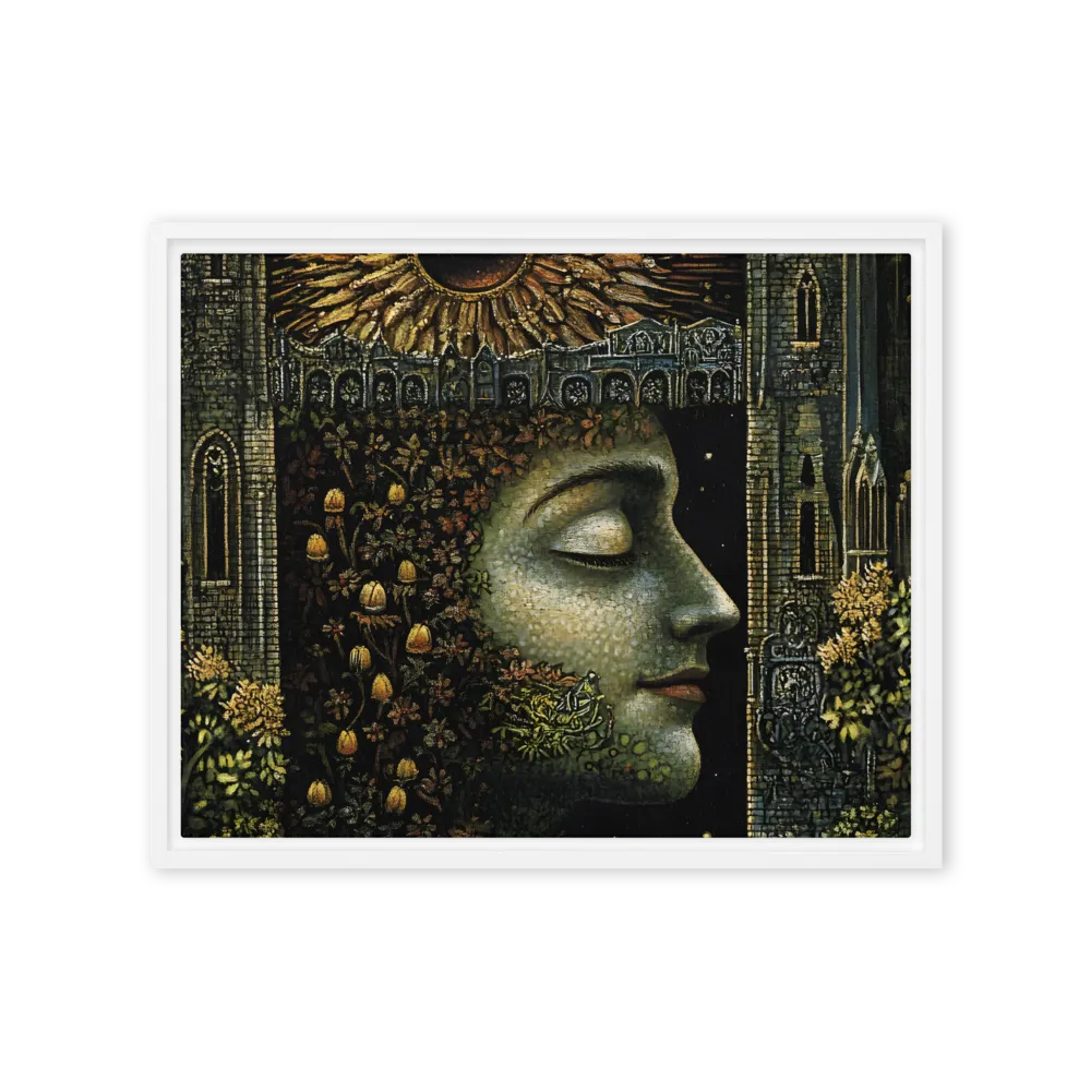 Nature’s Embrace: The Infinite Connection | Canvas with White Frame | 16″×20″