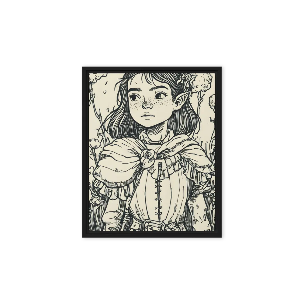 A Young Guardian of Nature | Canvas with Black Frame | 8″×10″