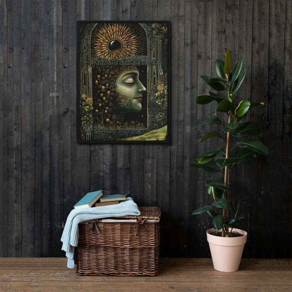 Nature’s Embrace: The Infinite Connection | Canvas with Black Frame | 24″×32″