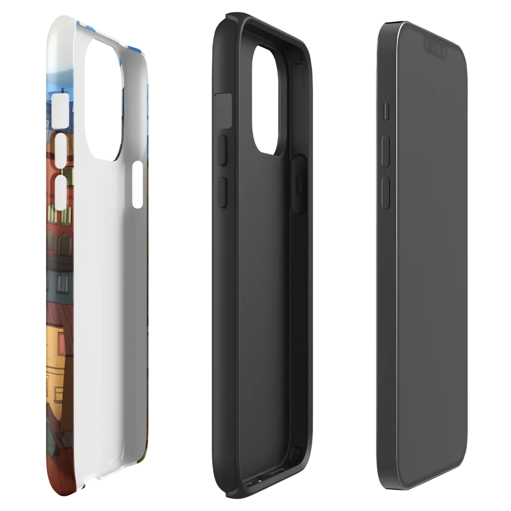 Urban Symphony: A Colorful Cityscape | Phone Case |  13 Pro Max | Tough Case | Matte