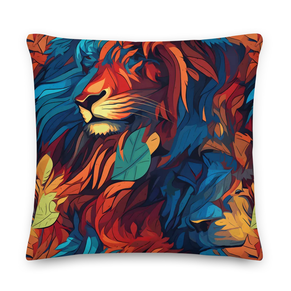 Harmony of Strength: The Lion and Nature | Pillow | 22″×22″