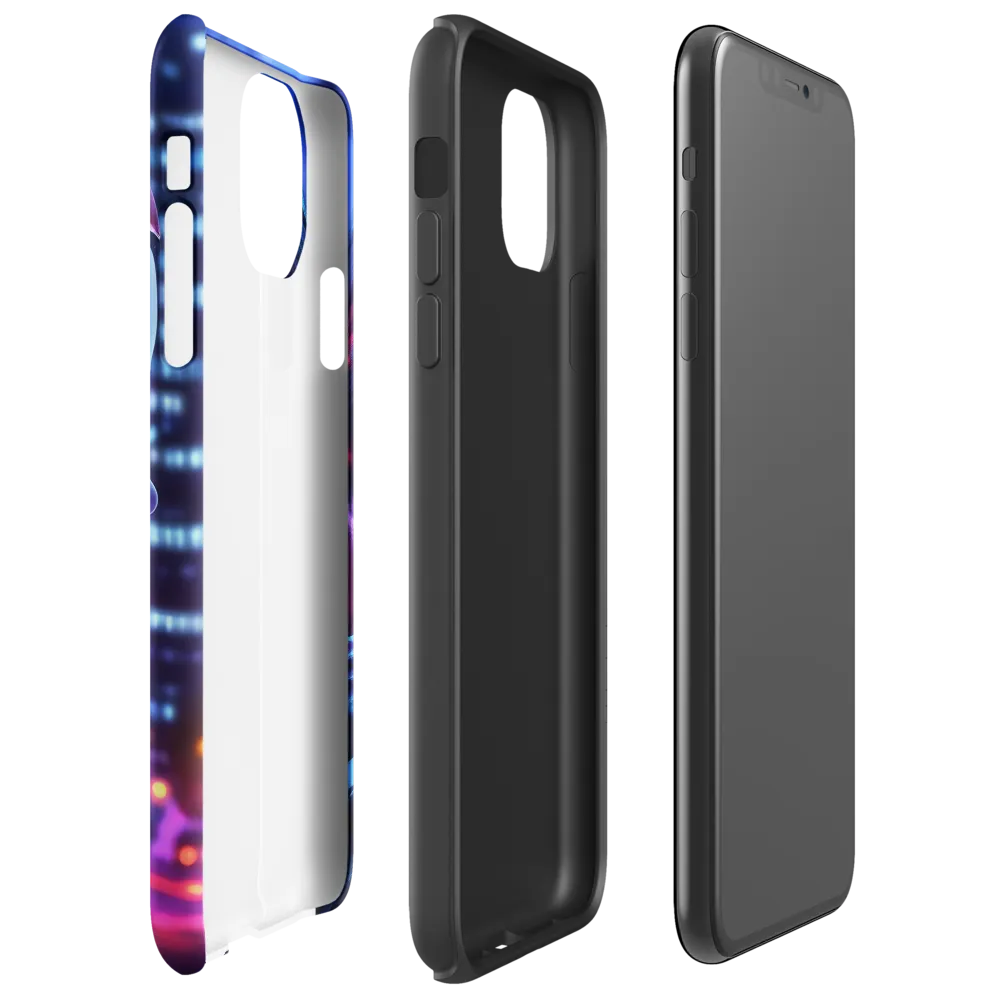 Neon Dreams: A Cyborg's Mystique | Phone Case |  11 Pro Max | Tough Case | Glossy