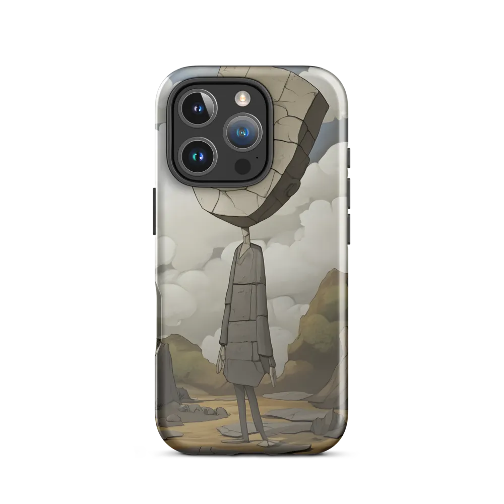 Whimsical Stone Figure in a Rocky Landscape | Phone Case |  16 Pro | Tough Case | Glossy