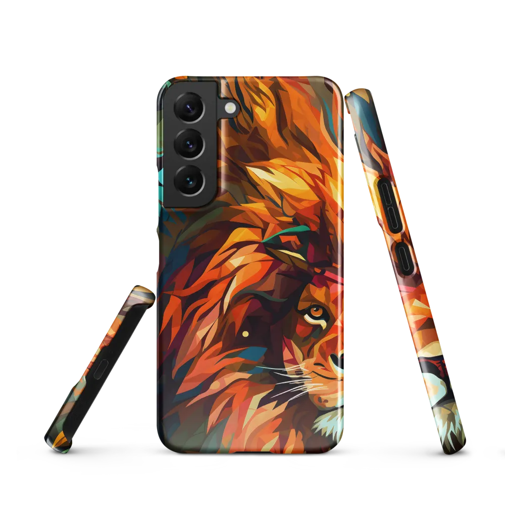 Majestic Gaze: The Polygonal Lion