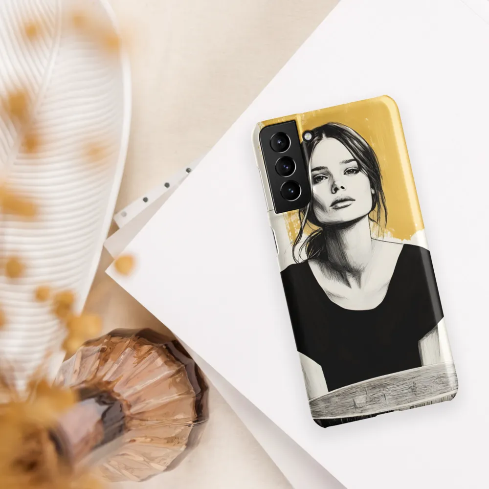 Golden Serenity: A Minimalist Portrait