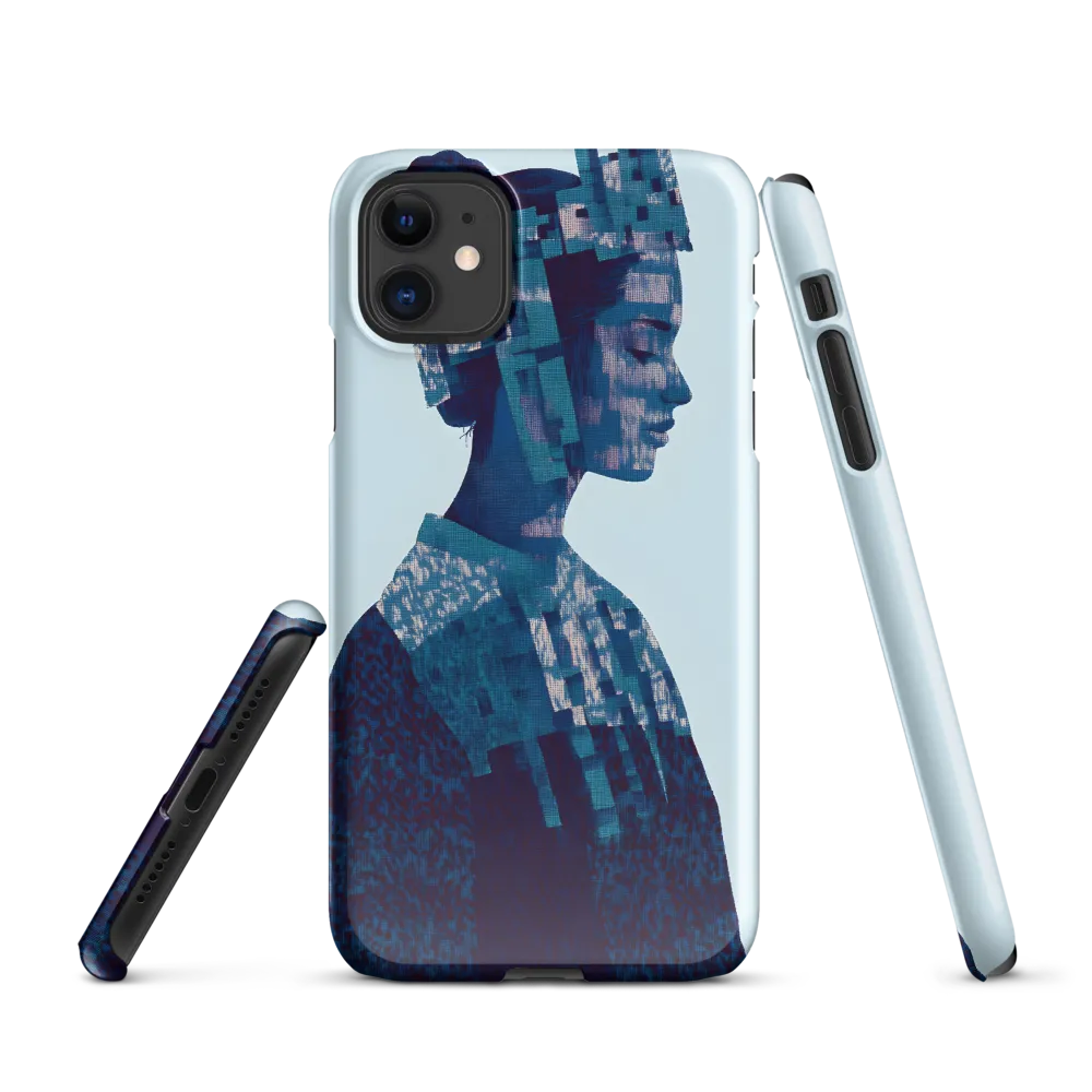 Digital Portrait in Abstract Blue