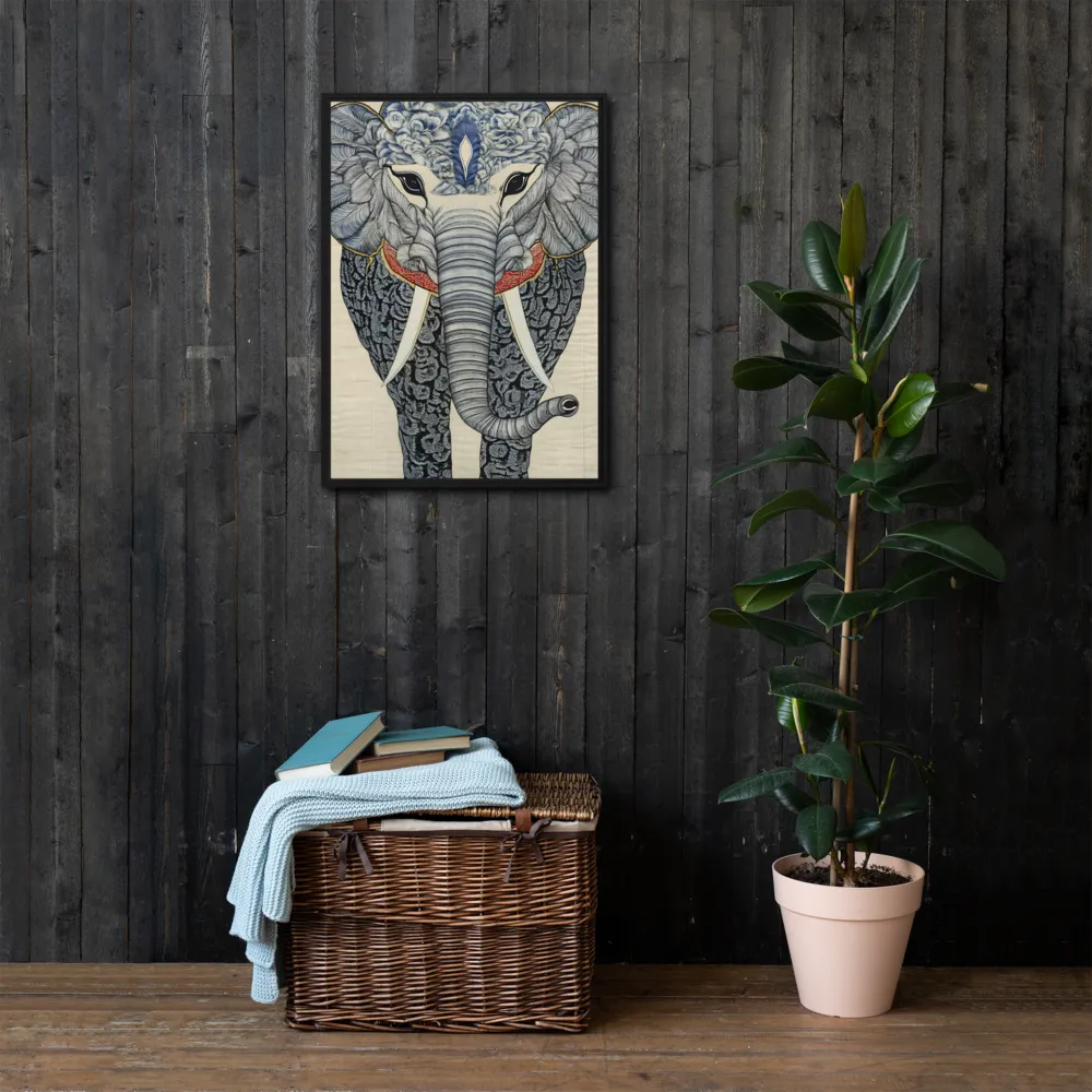 Majesty of the Elephant | Canvas with Black Frame | 20″×28″