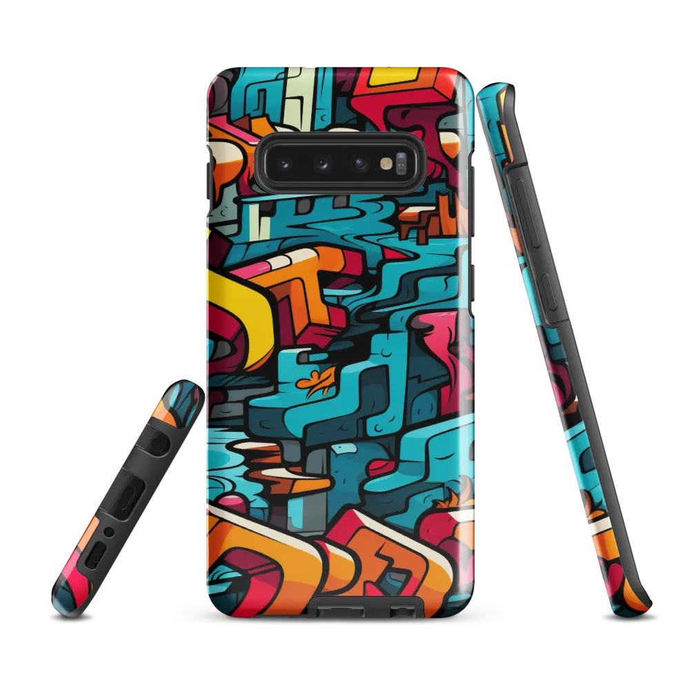 Urban Flow: A Graffiti Odyssey | Phone Case |  S10 Plus | Tough Case | Glossy