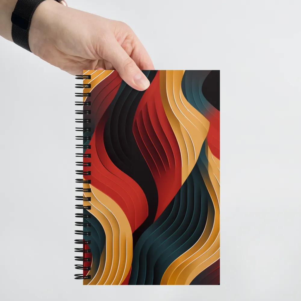 Dynamic Waves of Color | Spiral Notebook