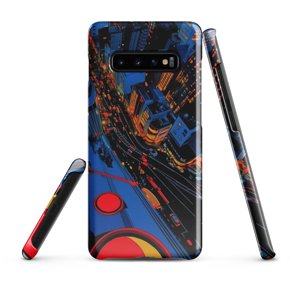 Vibrant Nightscape: A Futuristic City Overlook | Phone Case |  S10 Plus | Snap Case | Glossy