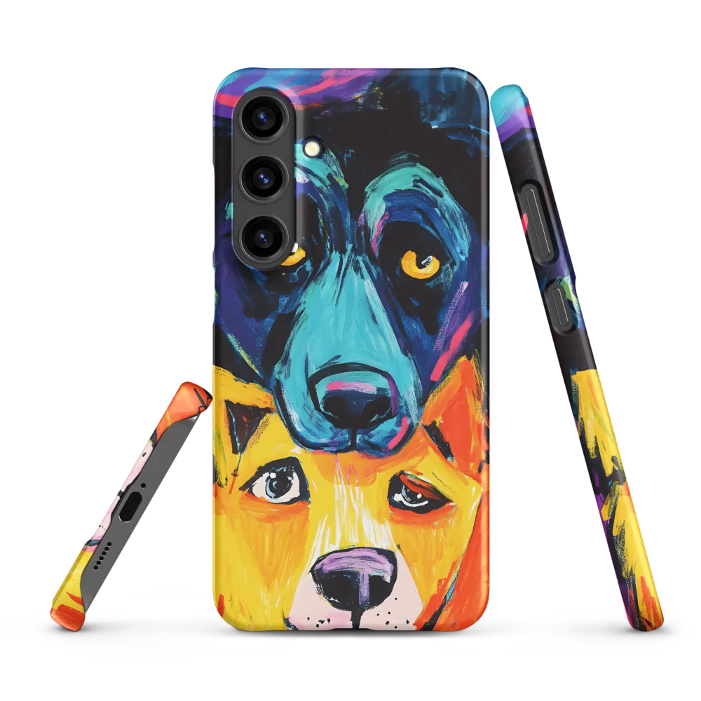 Vibrant Companions: An Expression of Canine Spirit | Phone Case |  S24 Plus | Snap Case | Matte