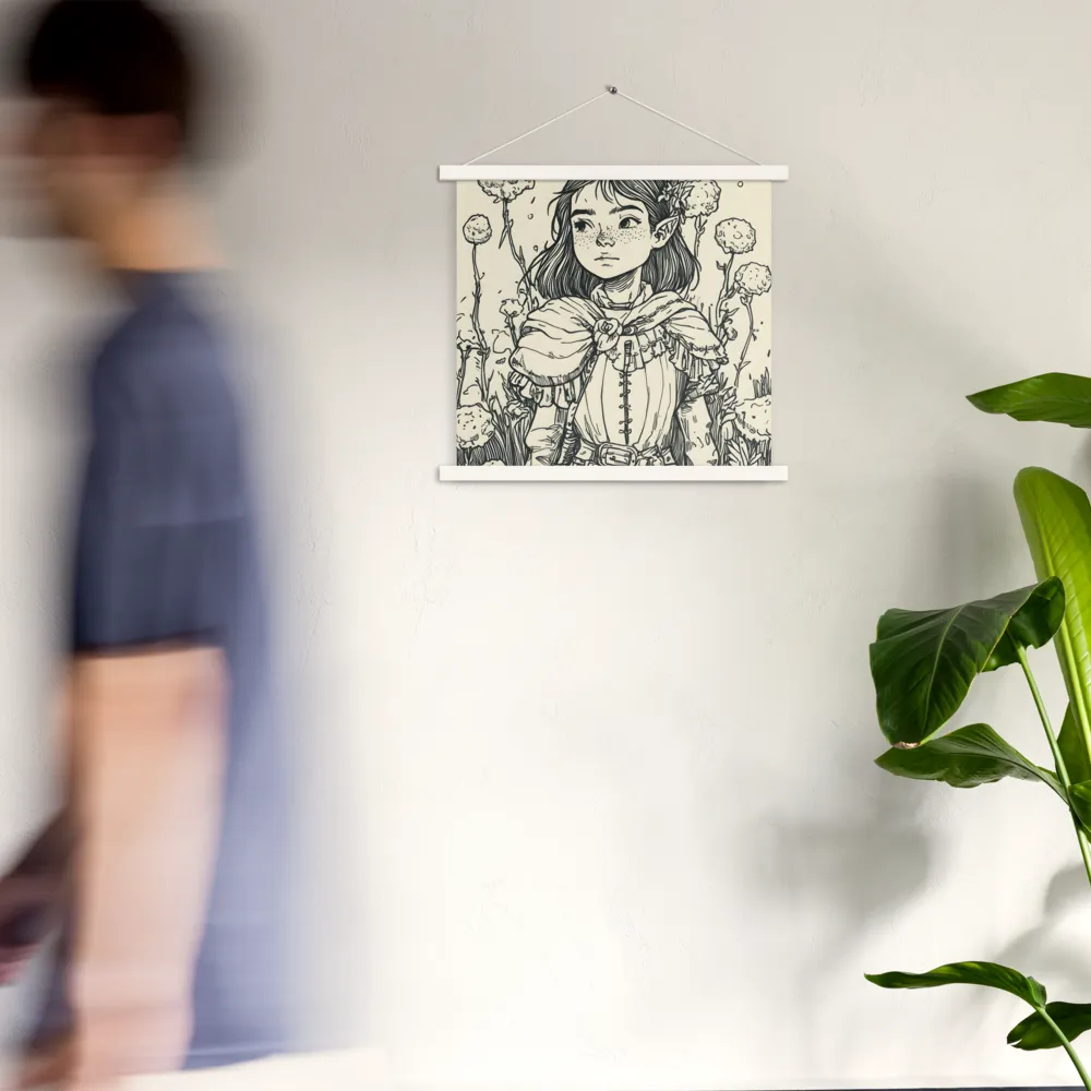 A Young Guardian of Nature | Poster With White Wood Hanger | 18″×18″