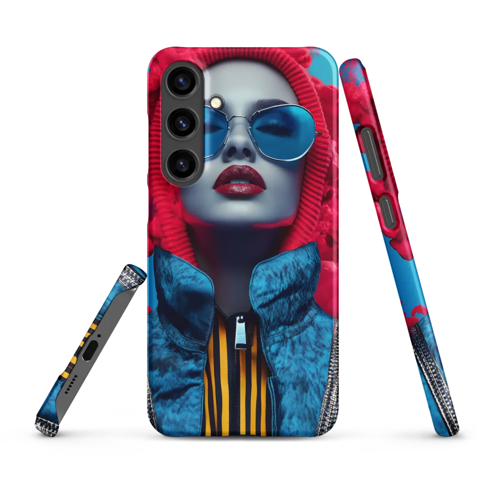 Bold Elegance in Digital Fashion | Phone Case |  S24 Plus | Snap Case | Matte