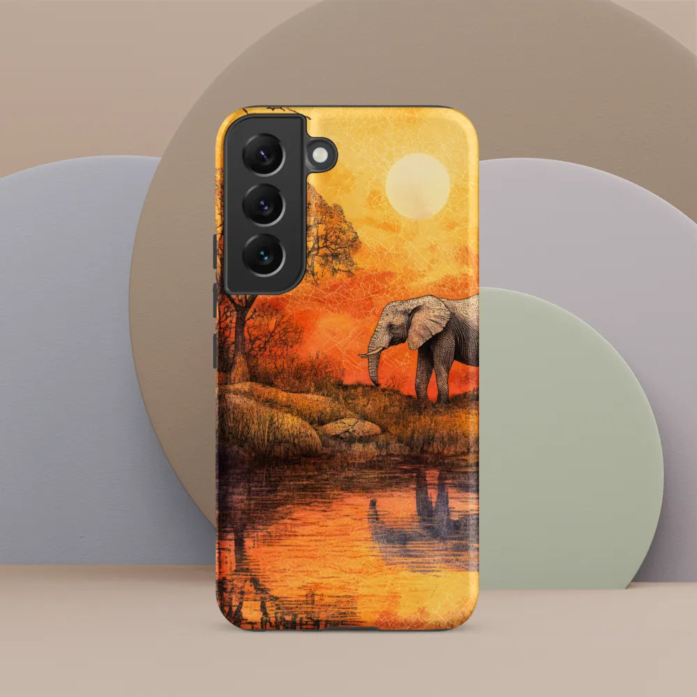 Elephant's Serenity at Dusk