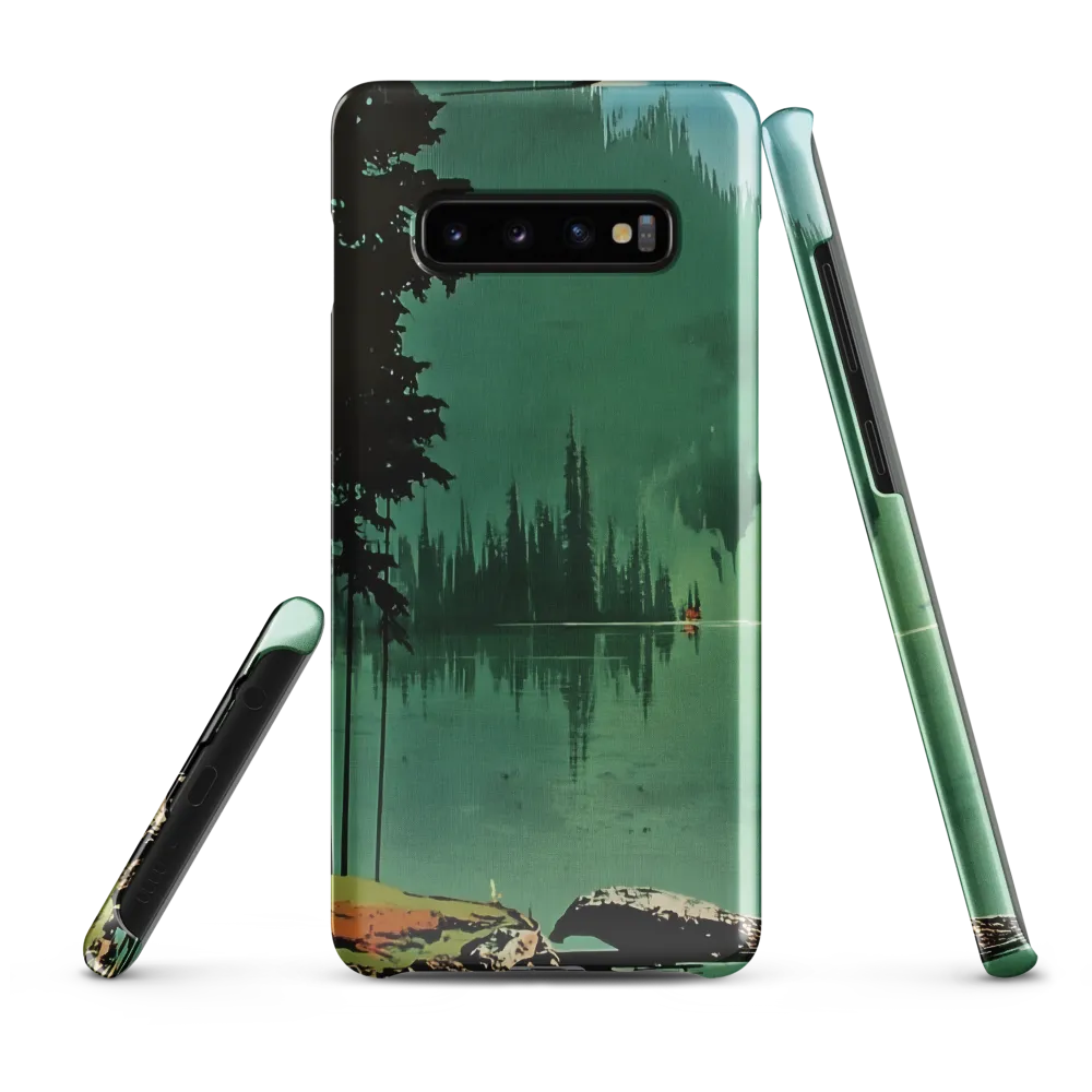 Serenity Reflected: A Tranquil Lake Scene | Phone Case |  S10 Plus | Snap Case | Glossy