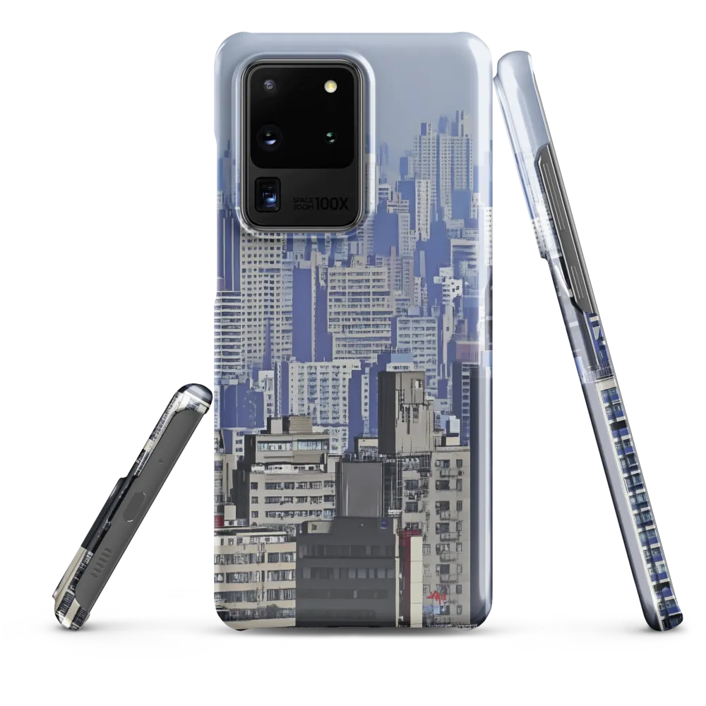 Urban Symphony: A Cityscape in Blues and Grays | Phone Case |  S20 Ultra | Snap Case | Glossy